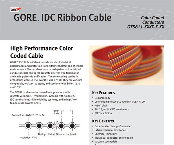 IDC Ribbon Cable - Color Coded Conductors
