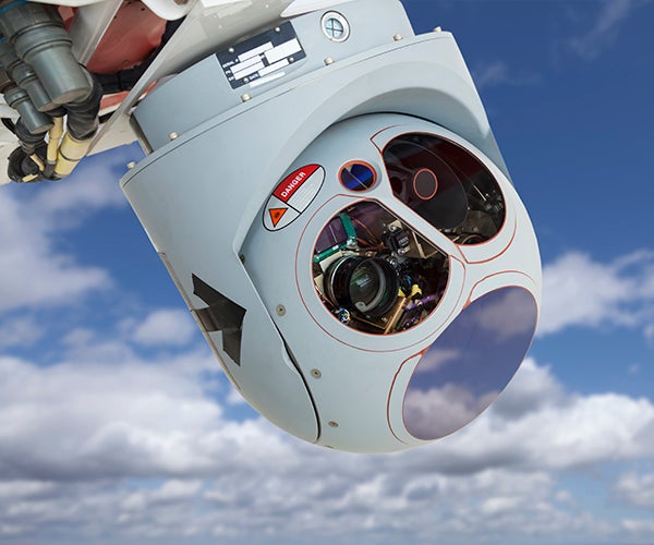 UAV camera installed with Gore’s quad custom military and aerospace cables.