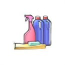 洗剤ボトルのイラスト