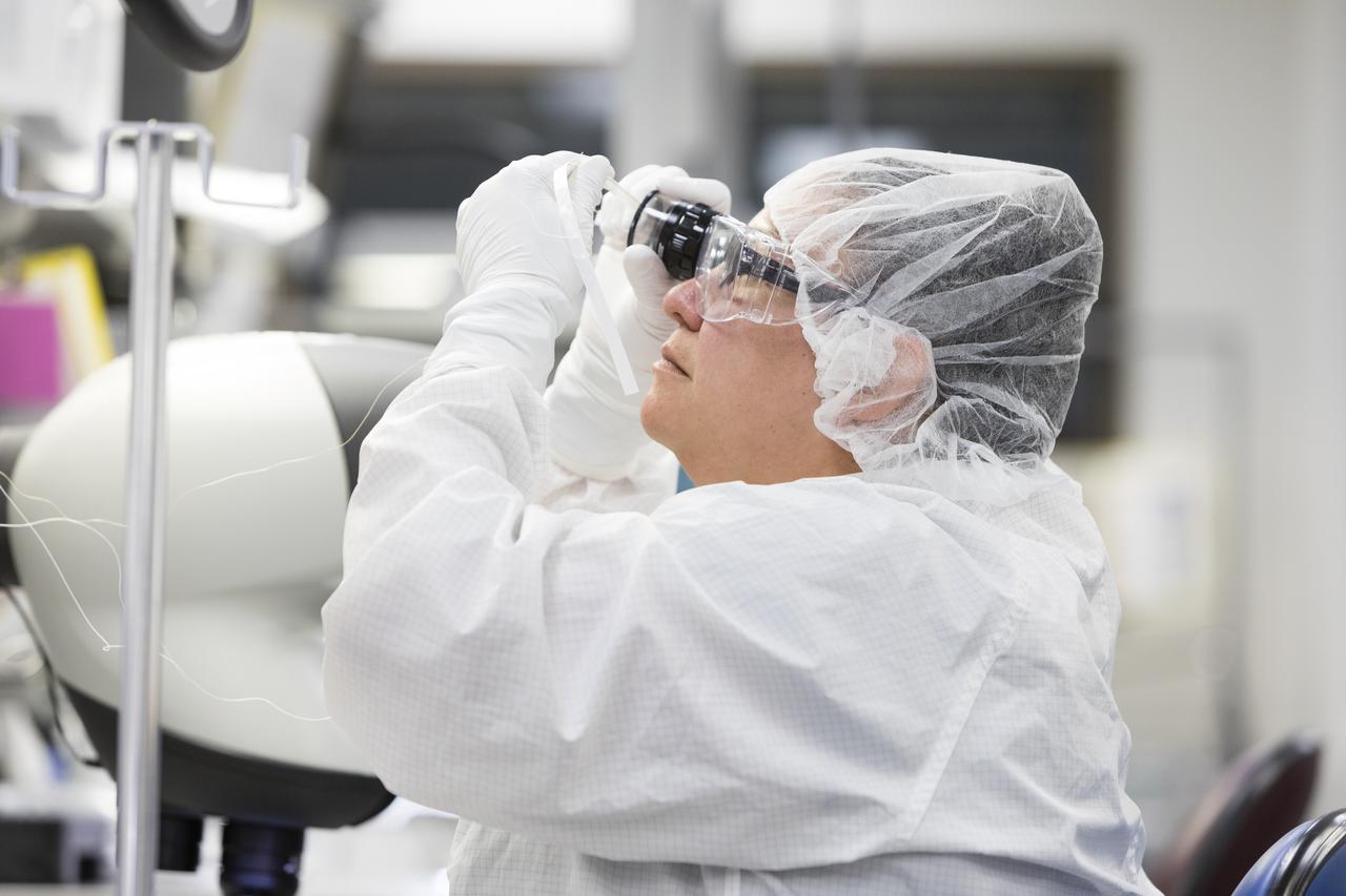 associate inspecting product in a plant