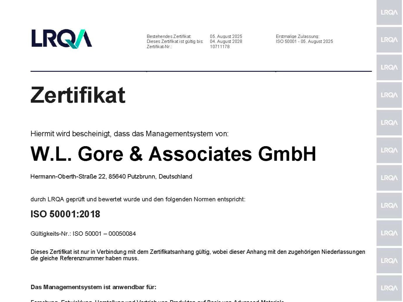 ISO 50001 Zertifizierung