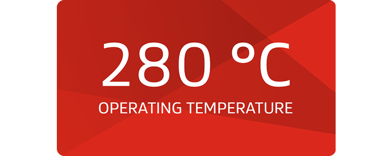 最高280℃の連続使用温度