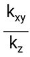 kxy ÷ kz