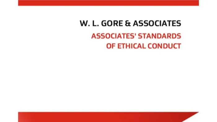 First page of Gore's Standards of Ethical Conduct