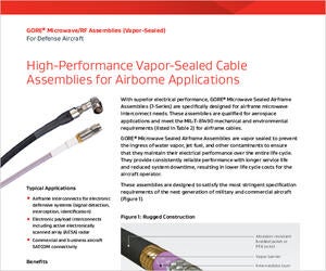 High-Performance Vapor-Sealed Cable Assemblies for Airborne Applications