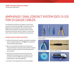 GORE<sup>®</sup> Aerospace Ethernet Cables - Amphenol<sup>®</sup> OCS Connector System Termination Instructions